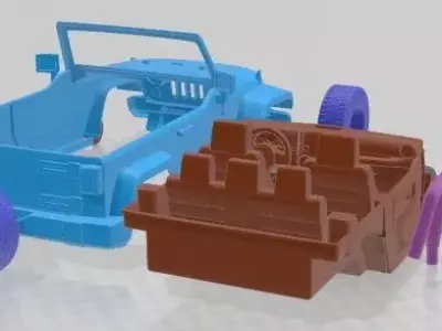 Jeep Wrangler Willys Wheeler 2014 Printable Car 3D print model