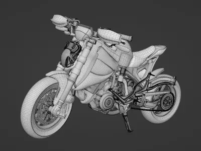 3D Motorbike Super Hyper Bike Model 3D model