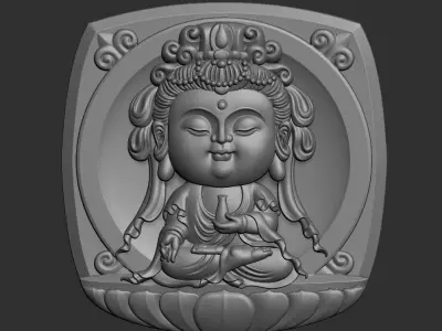 Baby Kwanyin Bodhisattva 3D print model