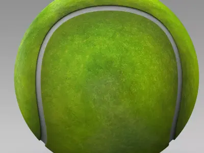 Tennis ball Low-poly 3D model
