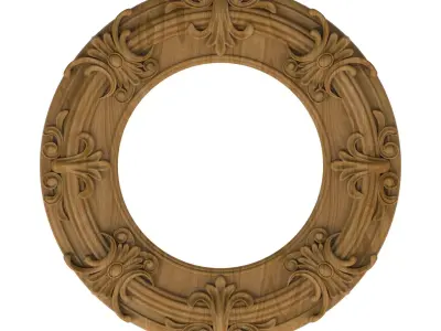 Carved picture frame STL 3D model 68