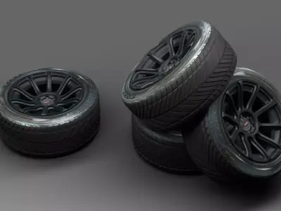 Wheel Rays Gramlights 57Tran X Low-poly 3D model