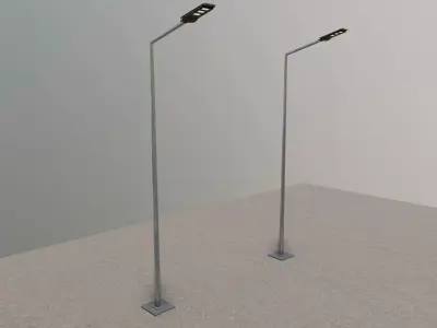 5 Meter Octogonal Lighting Pole -Single Consol 3D model