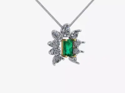 Verdant Starburst Necklace 3D print model