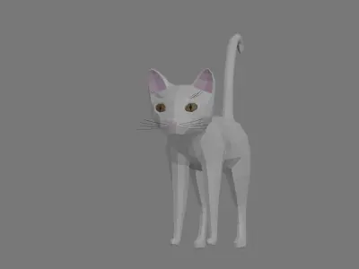 Low Poly Cat Low-poly 3D model