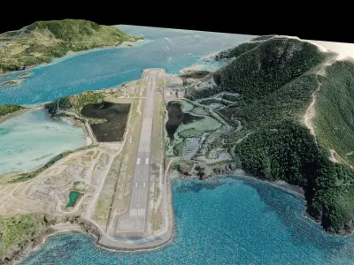 Hamilton Island and dent island full 3d model terrain 3D model