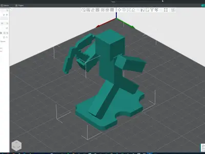 Minecraft-Inspired Stylized Miner 3D print model
