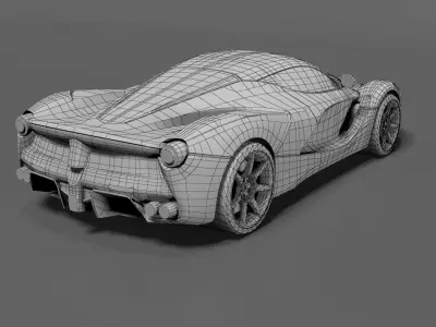 Ferrari LaFerrari low-poly 3d model Low-poly 3D model
