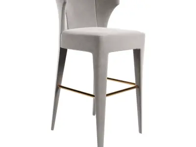 Baker - Lapel Barstool 3D model