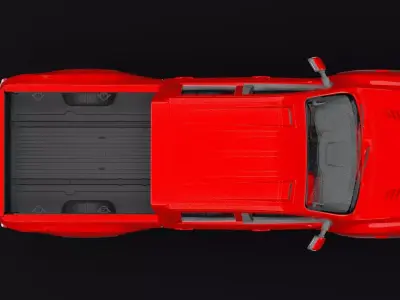 Nissan 4x4 Car Metallic Red Low-poly 3D model