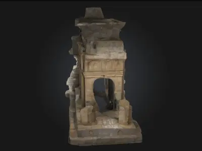 Ancient Ruin Model  Echoes of a Lost Civilization 3D model