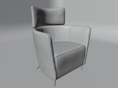 Single Sofa 3D Model 3D model