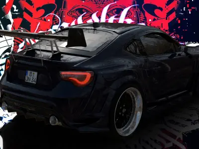 Subaru BRZ Low-poly 3D model