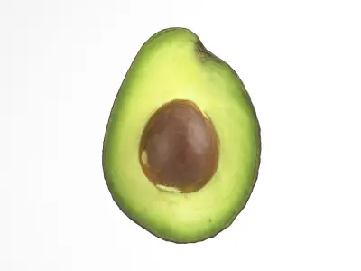 Photorealistic Avocado Half 3D Scan  3D model