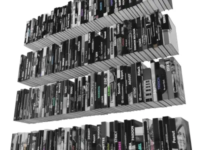 Books 150 pieces 3-7-2 Low-poly 3D model