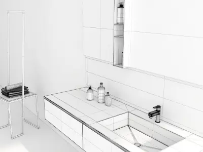 Bathroom furniture set Arcom Escape 2   3D model