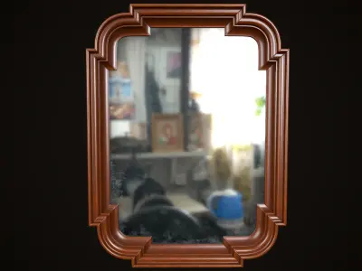 Vintage mirrors Low-poly 3D model