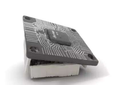 Sleek Circuit Chip model pack Low-poly 3D model