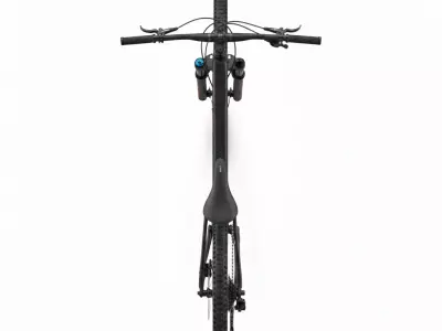 Modern Full-Suspension Trail Mountain Bike Low-poly 3D model