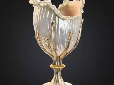 Pearlescent Chalice Ornamental Fantasy Low-poly 3D model