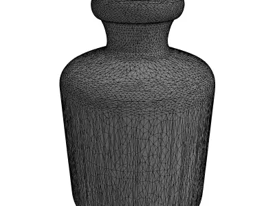 Vintage Medicine Bottle with Cork Low-poly 3D model