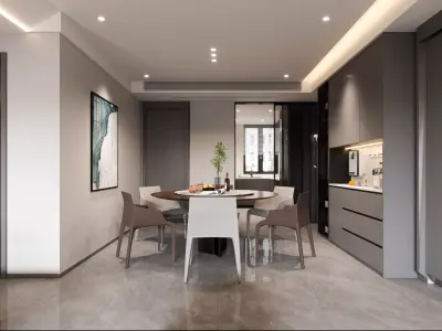 Modern living room 3D model  3D model