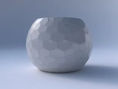 Bowl spheric with fine organic cells 3D print model