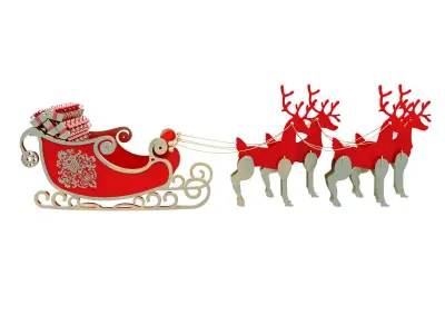  Christmas Sleigh a63 3D model