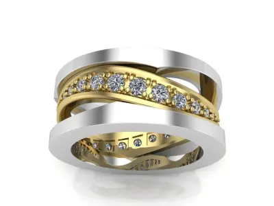 wedding ring 3D print model 41