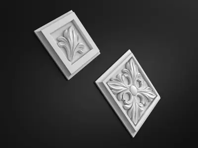 Carved rosette 3D model