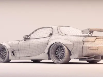 Mazda RX-7 custom modified 3D model