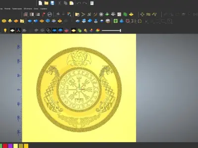Viking shield 3D print model