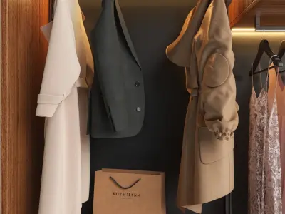 Wardrobe Presotto 3D model