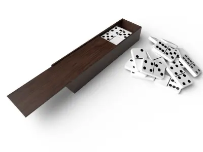 Domino Set M03 Low-poly 3D model