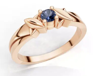 AV 740 Diamond Womens Solitaire Bridal Engagement Promise Ring 3D print model