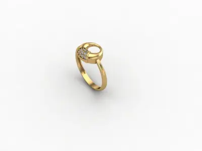 gold ring pint jewelry model 3d stl 3D print model 7