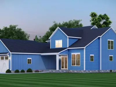 Traditional American Home Architectural Visualization 3D model