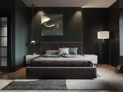 Bedroom interior scenes 3D model from CGTrader - Textured