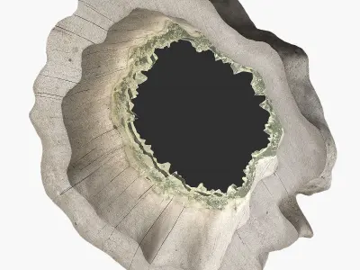 Mirror natural wood by Arango 3D model