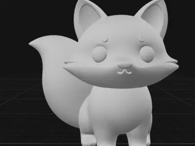 fox figurine 3D print model