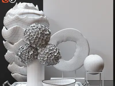 Decorative set 3D model 21