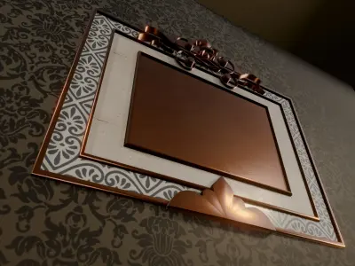 vintage carved frame Low-poly 3D model