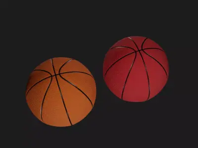 Basketball ball Low-poly 3D model get
