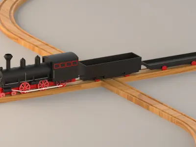 Toy Train 3D model