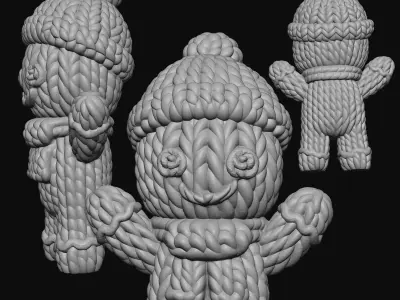 Knitty Gingerbread Man  3D Printable Holiday Figure 3D print model