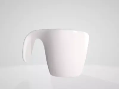 Flow Coffee cup Low-poly 3D model