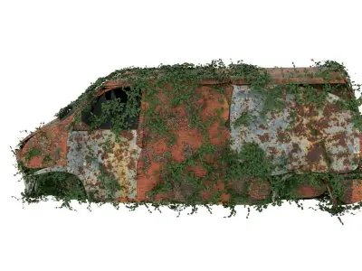 Damaged Rusted Suv 3D model