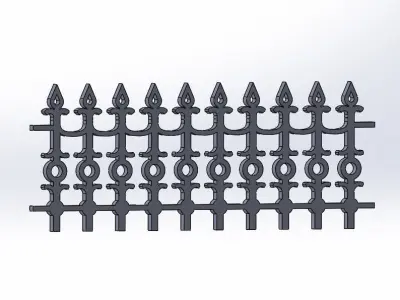 FENCE ornate metal design 3D model