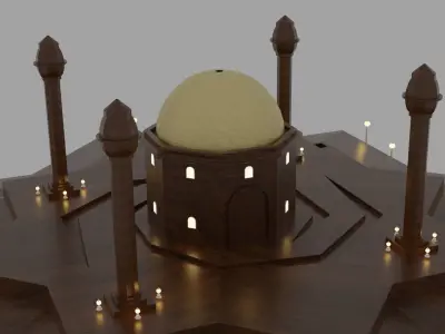 Arabian Box Free low-poly 3D model