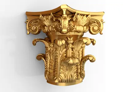Column capital classic decorative ornament cnc 3d printing  01 3D model